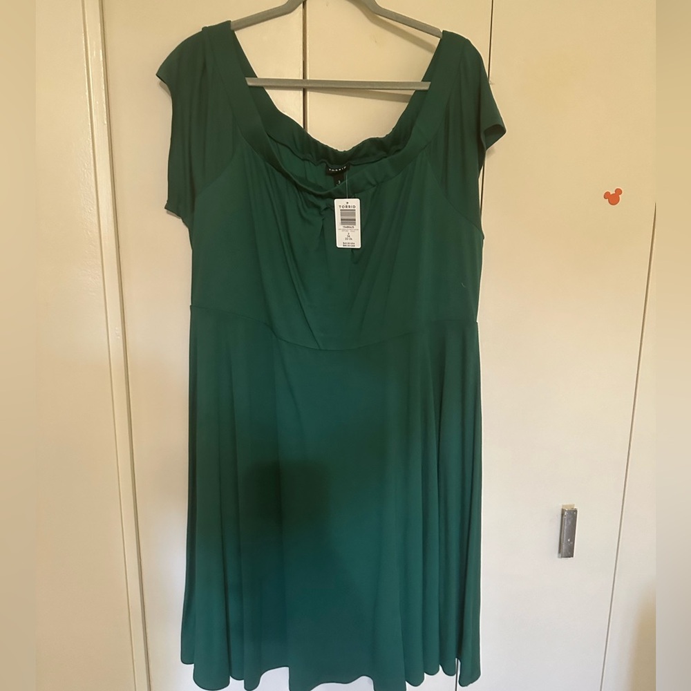 NWT Torrid Green Skater Dress 3X